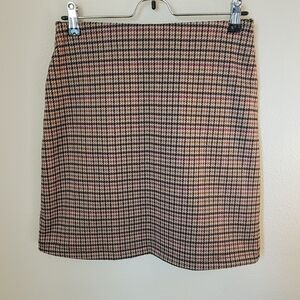 Maurice's Women’s Houndstooth School Girl Mini Skirt XS Pink Brown